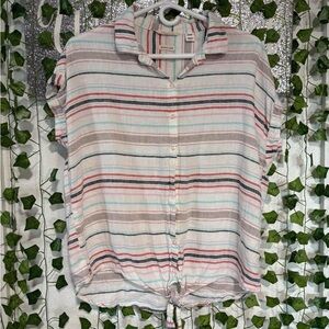 Casual Striped Button-Down Shirt